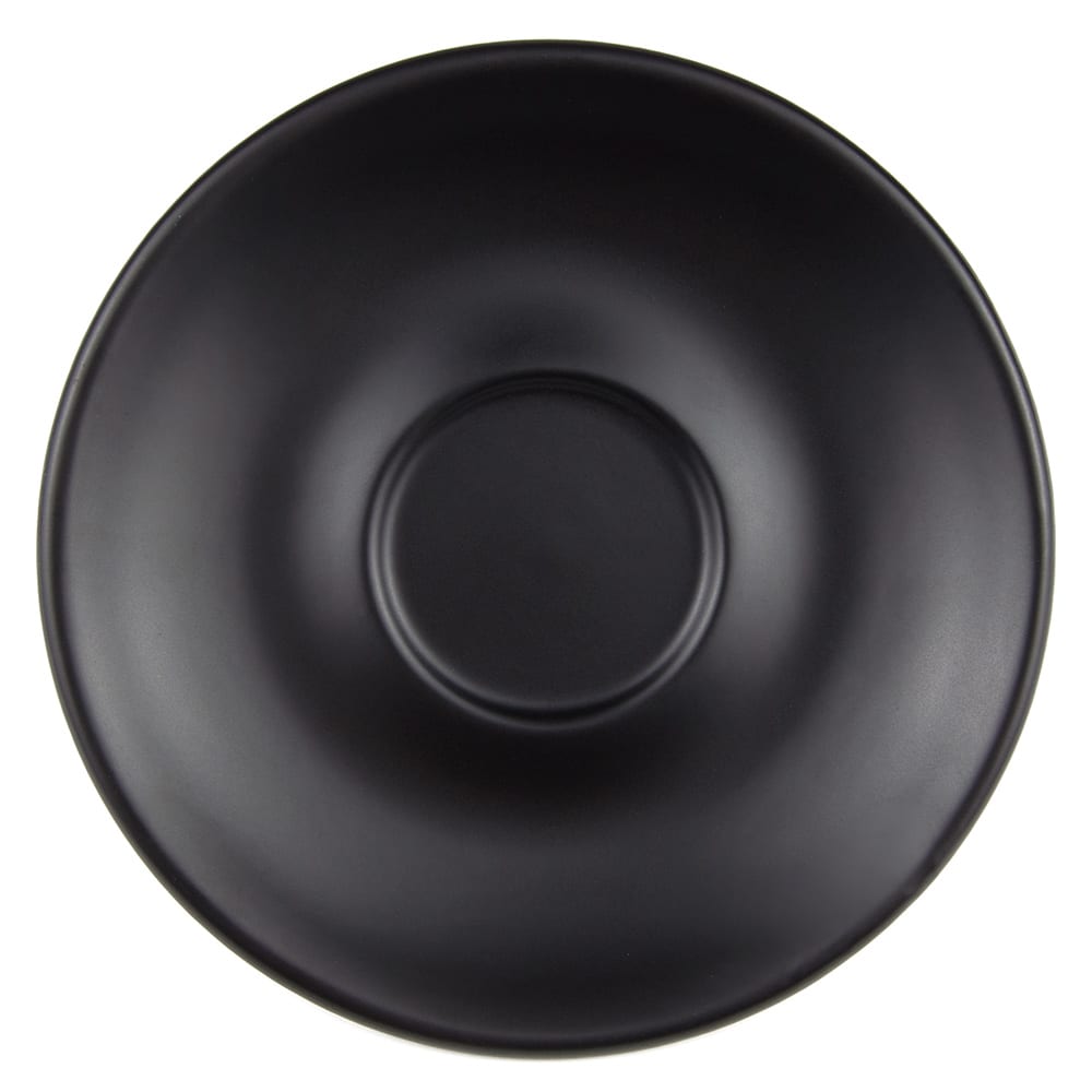 192-DRI14O 6" Round Driftstone Saucer - Porcelain, Onyx