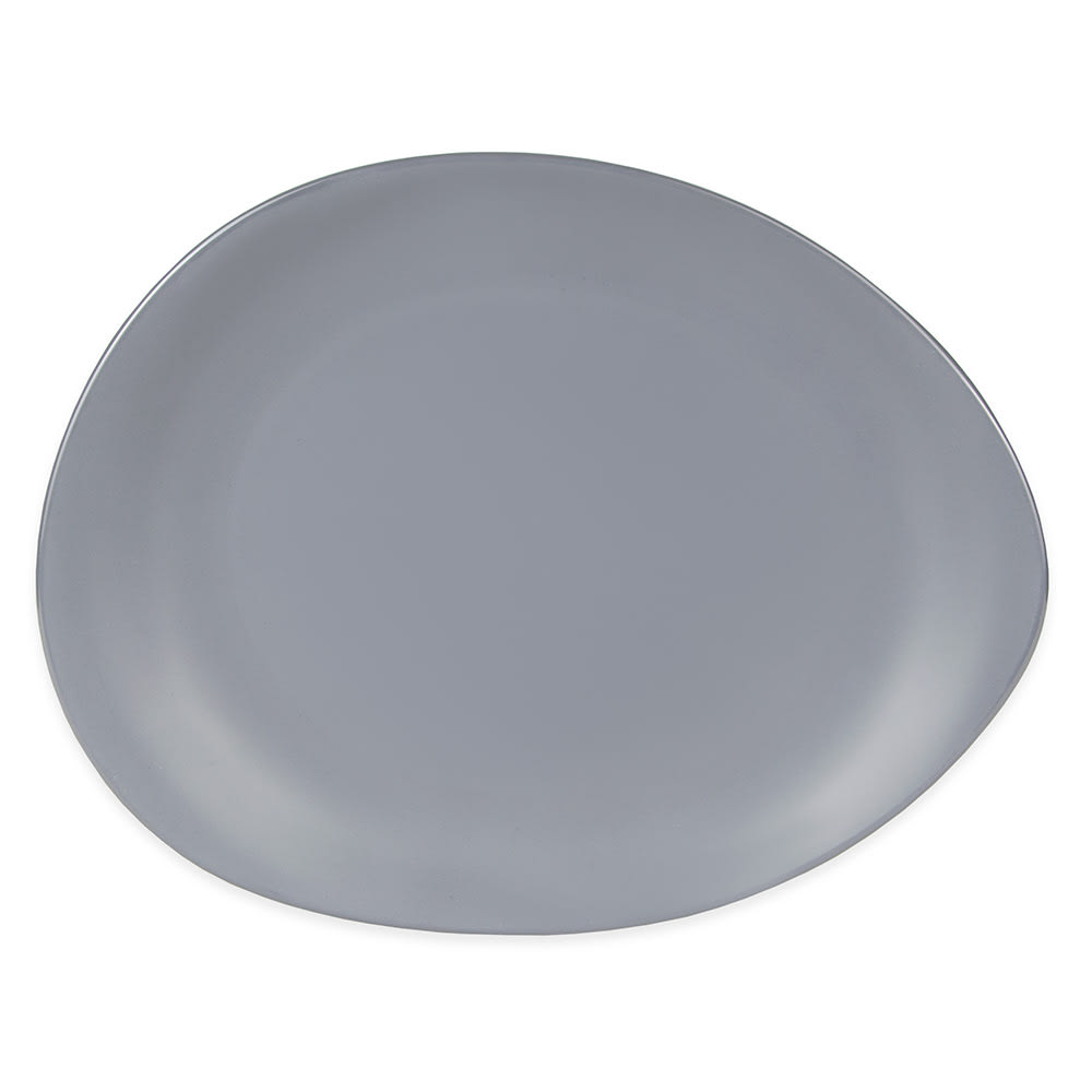 192-DRI15GME 14 1/8" x 11 1/4" Oval Driftstone Platter - Melamine, Granite