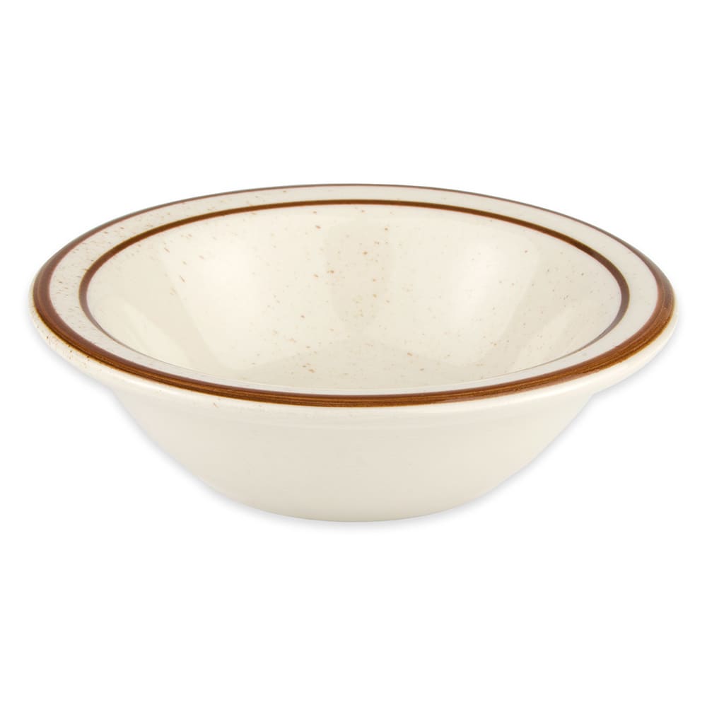 192-DSD11 4 1/2" Round Desert Sand Fruit Dish - Speckled, (2) Brown Bands