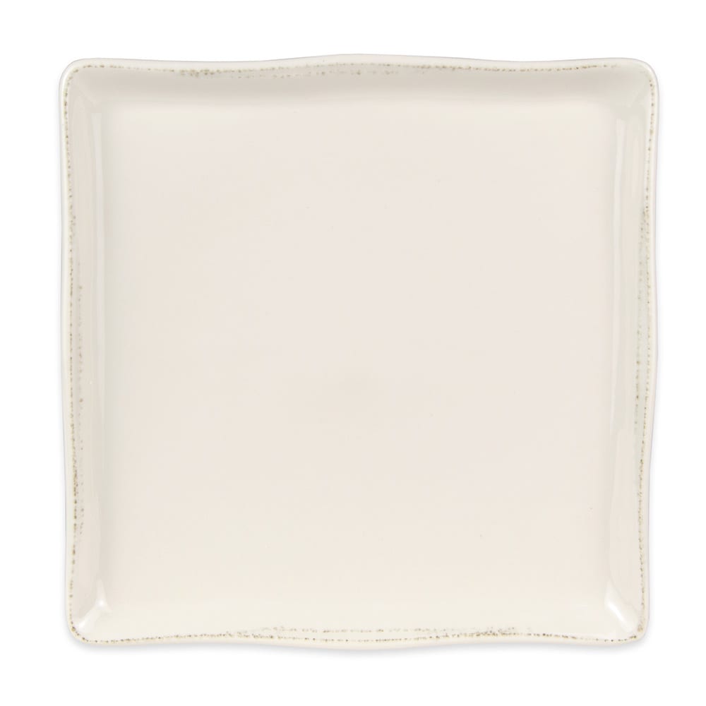 192-FH1010 10" Square Farmhouse Tray - Porcelain, Cream White
