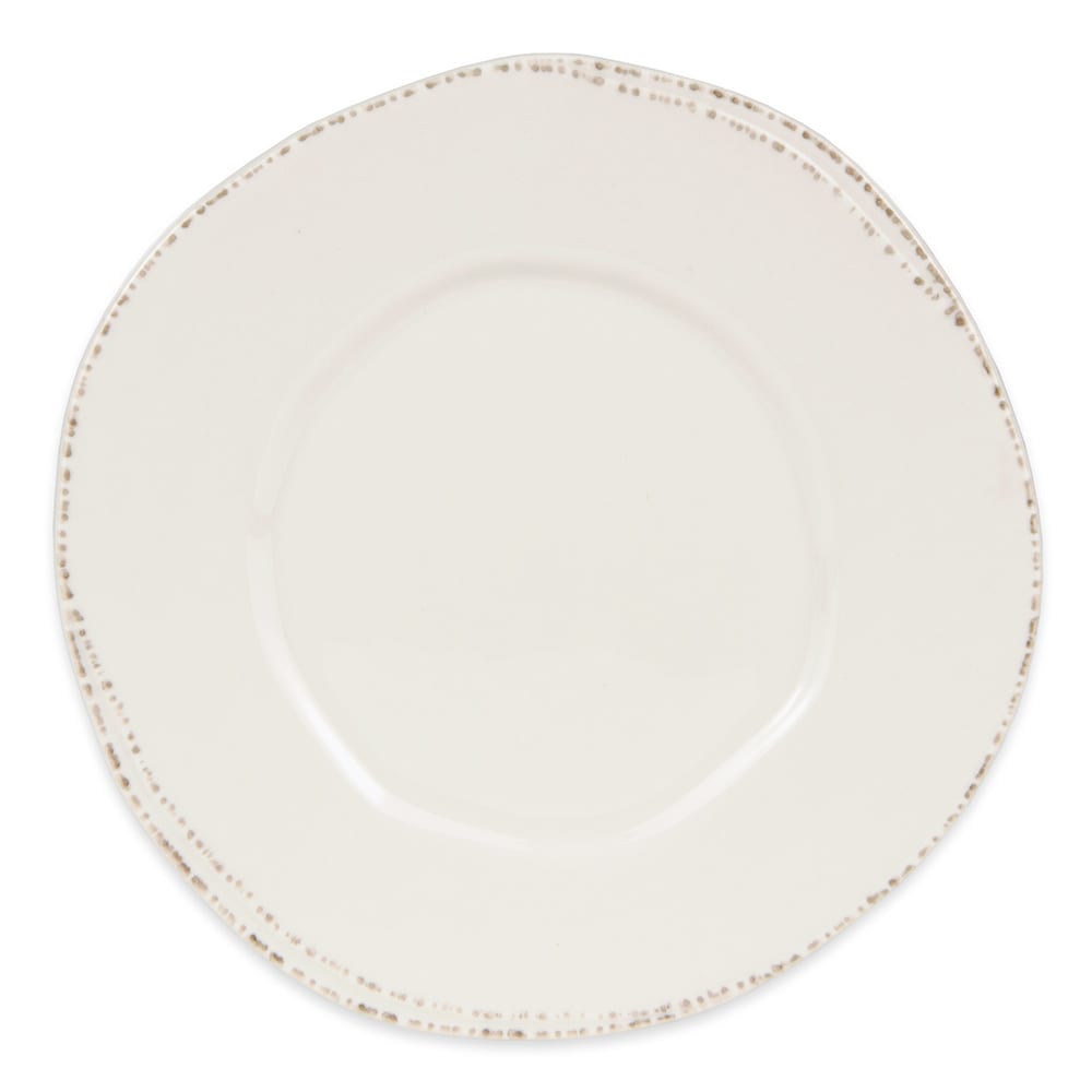 192-FH501 8" Round Plate - Ceramic, Cream White, Wide Rim