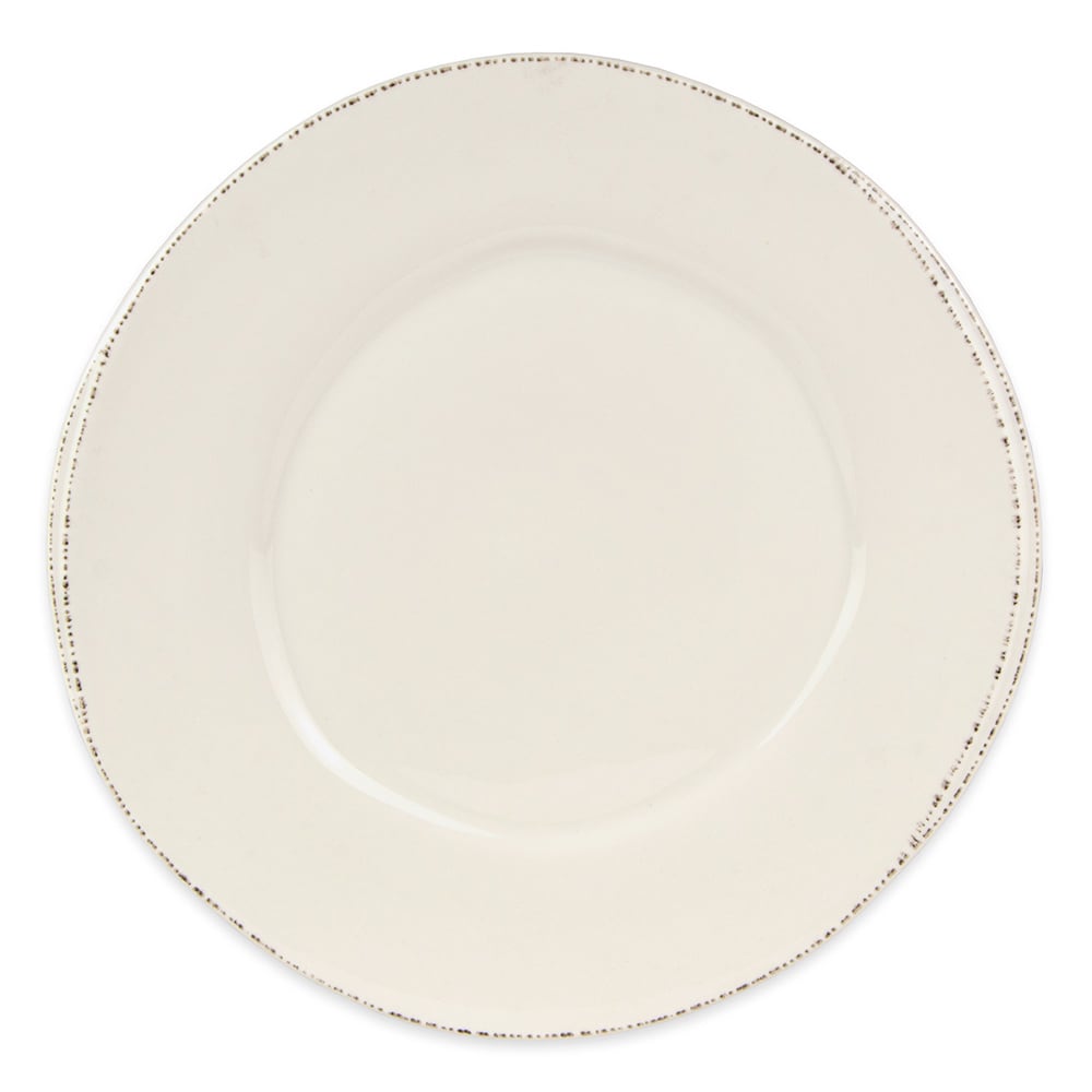 192-FH504 12" Round Plate -  Wide Rim, Cream White, Ceramic