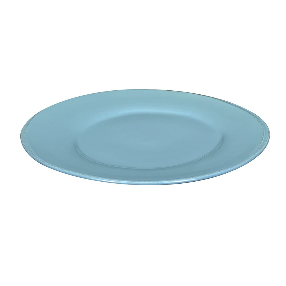 192-FH504H 12" Round Farmhouse Plate - Porcelain, Blue Hen