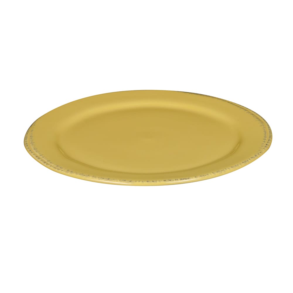 192-FH602B 9" Round Farmhouse Plate - Porcelain, Butter Yellow