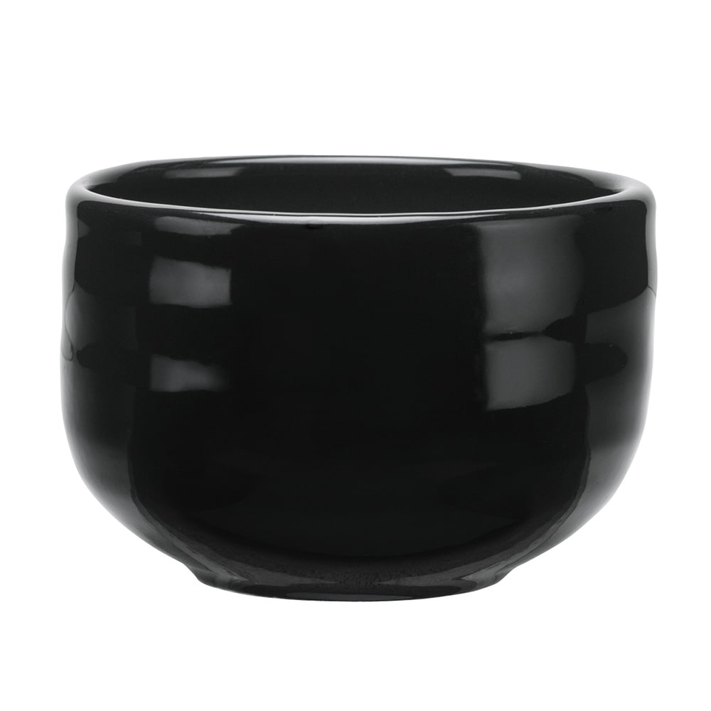 192-PEB16O 3 27/40" Round Bouillon Bowl, w/ 8 1/4 oz Capacity, Pebblebrook, Obsidian Porcela...