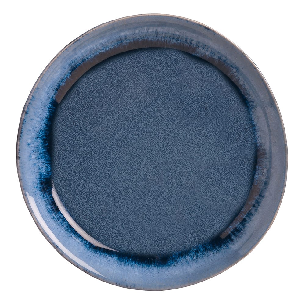 192-STONE1 6 3/8" Round Stonewash Plate - Stoneware, Blue