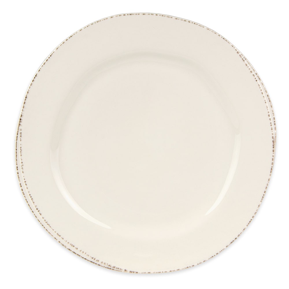 192-FH604 12" Round Farmhouse Plate - Porcelain, Cream White