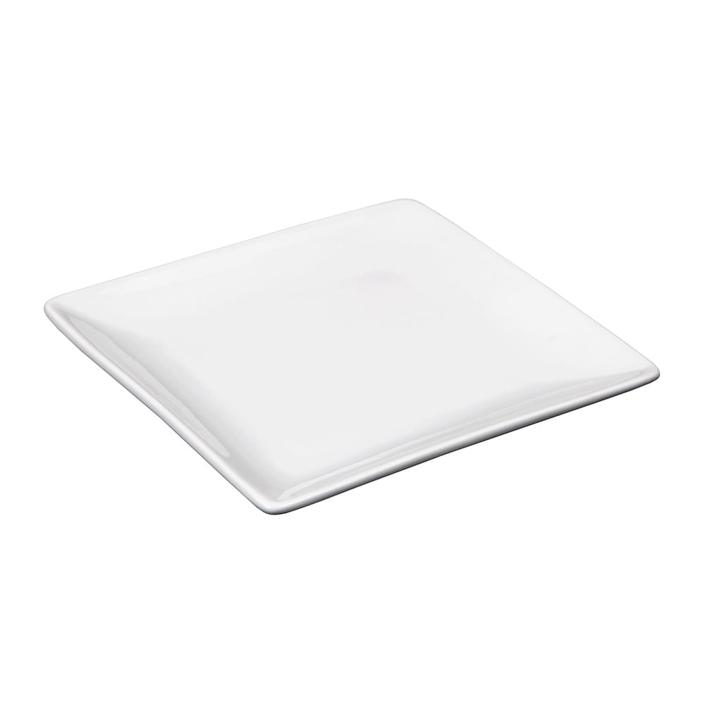 Libbey SL-6C 6 1/4" Square Coupe Plate - Ultra Bright White, Slate