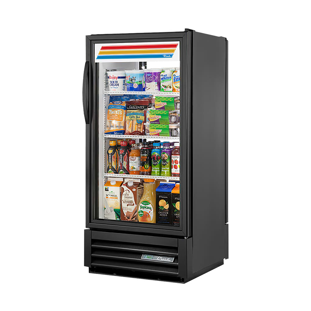 598-GDM10PTBLK 24 7/8" GDM Series One Section Pass Thru Glass Door Merchandiser - (1) Right...