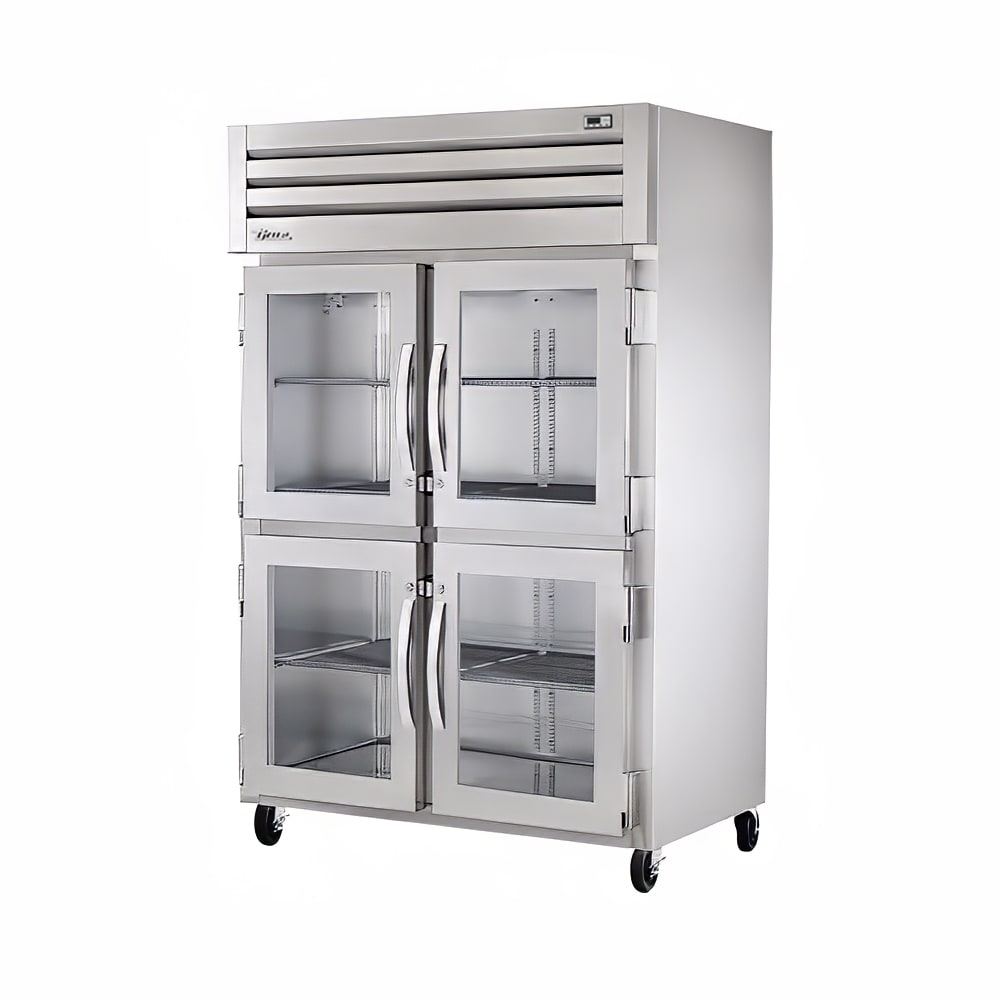 598-STG2R4HG 52 3/5" Two Section Reach In Refrigerator, 4 Left/Right Hinge Glass Doors, 115v