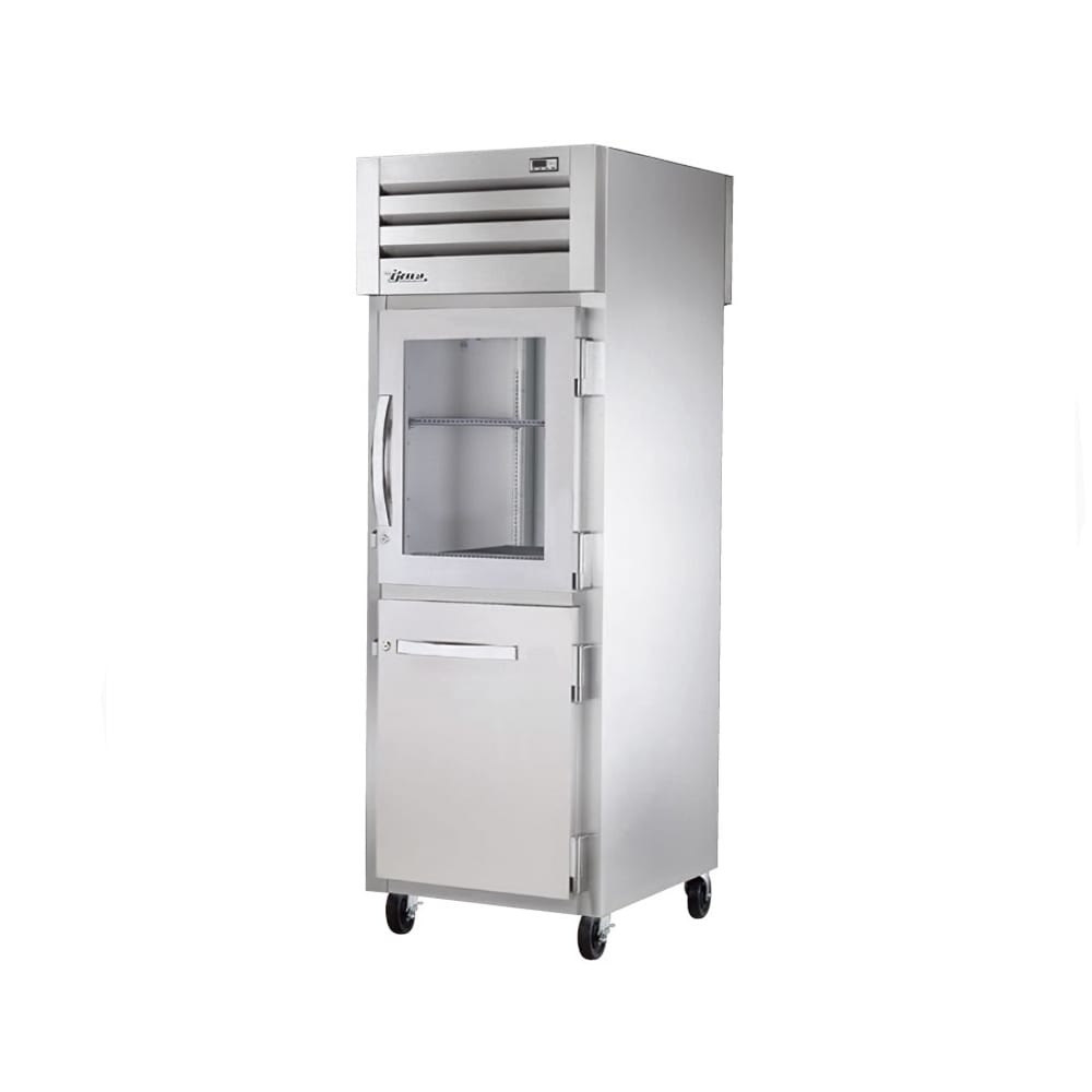 598-STR1R1HG1HS 27 1/2" One Section Reach In Refrigerator, (1) Glass Door, (1) Solid Door, R...