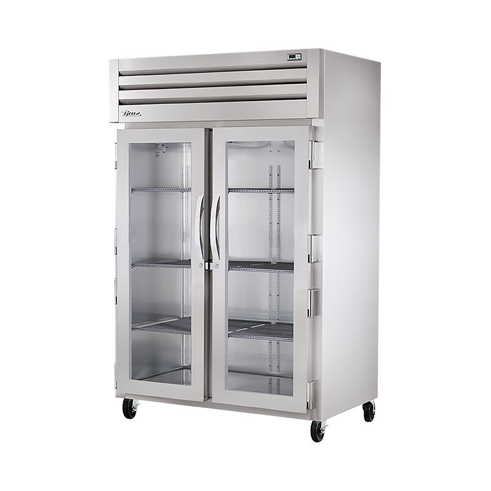 598-STR2R2G 52 3/5" Two Section Reach In Refrigerator, (2) Left/Right Hinge Glass Doors, 115...