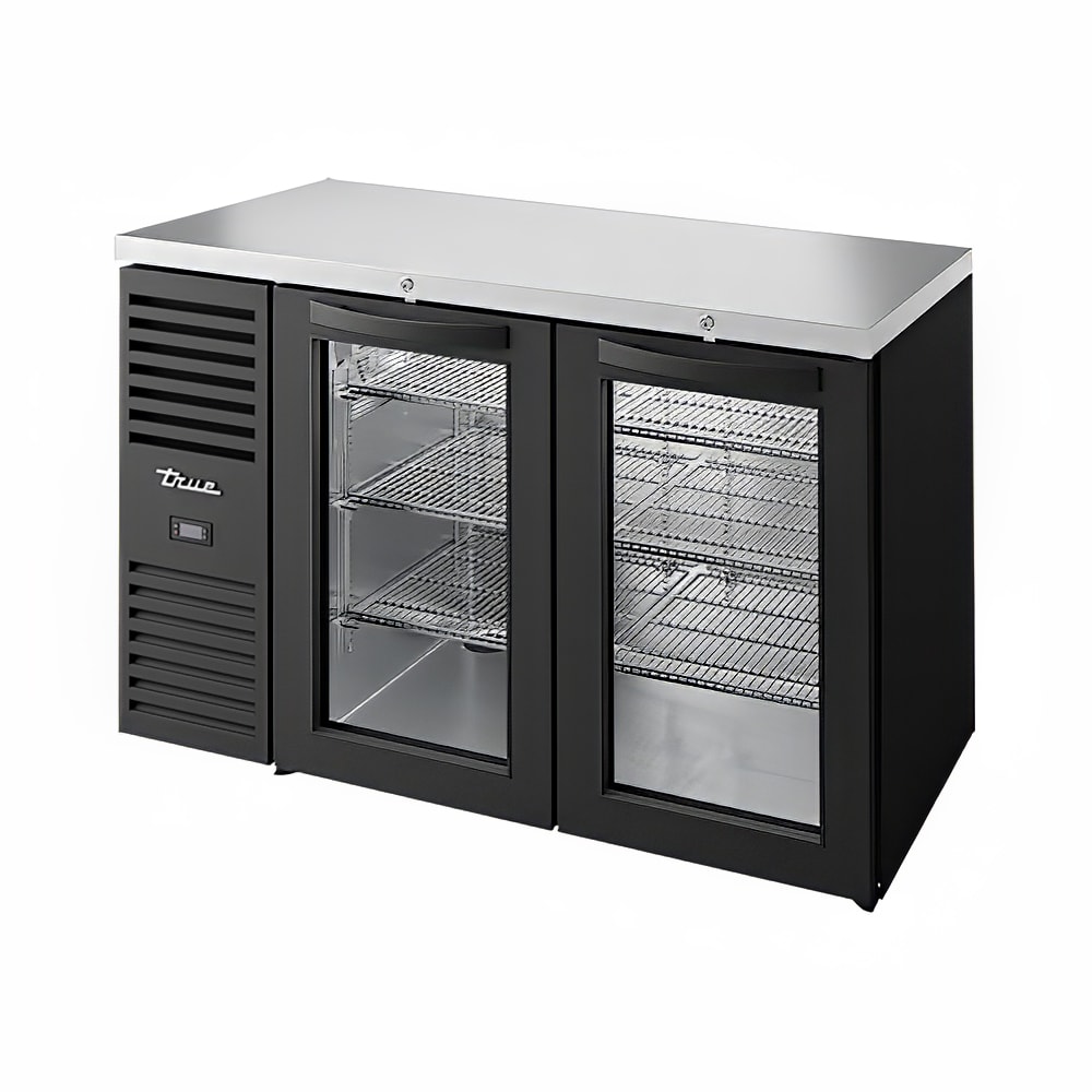 598-TBR52RISZ1LBGG1 52" Bar Refrigerator - Swinging Glass Doors, Black, 115v