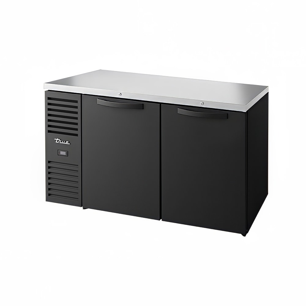 598-TBR60RISZ1LBSS1 60" Bar Refrigerator - Swinging Solid Doors, Black, 115v