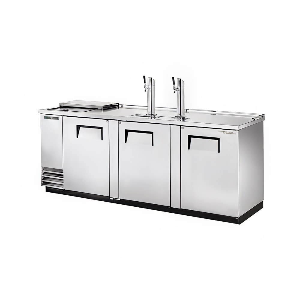 598-TDD4CTS 90" Kegerator Beer Dispenser w/ 4 Keg Capacity - 2 Columns, Stainless, 115v