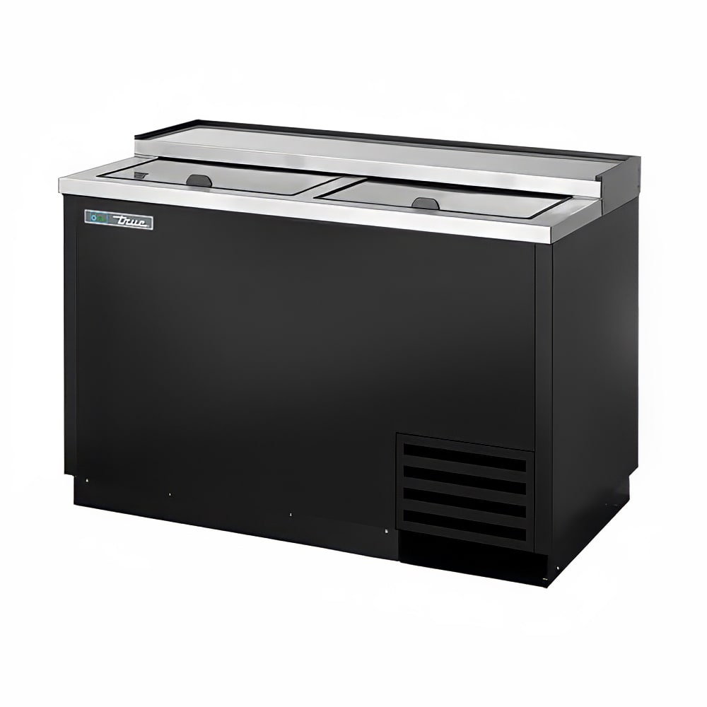598-T50GC 2 Section Glass Chiller w/ 250 Mug Capacity, Black, 115v