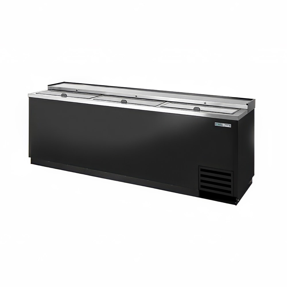 598-TD9538 95" Forced Air Bottle Cooler - Holds (900) 12 oz Bottles, Lid Locks, 115v