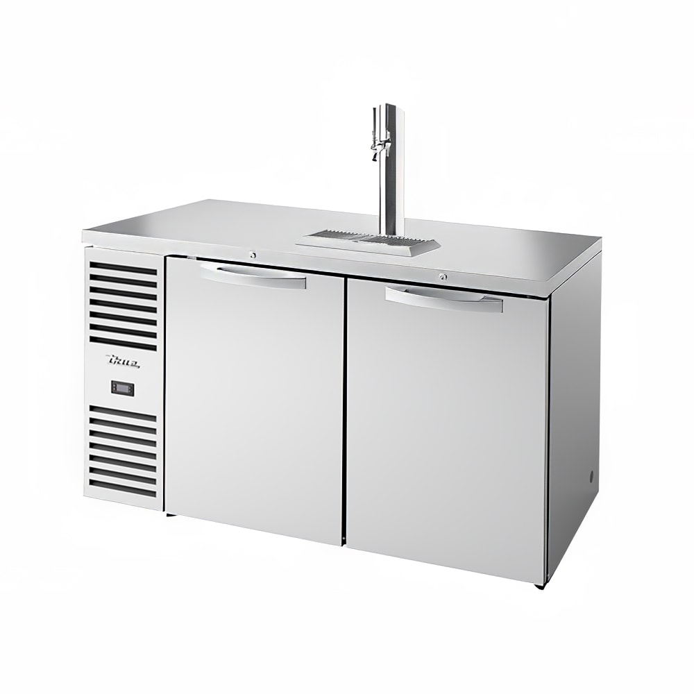 598-TDR60RISZ1LSSS1 60" Kegerator Beer Dispenser w/ 2 Keg Capacity - 1 Column, Stainless, 11...