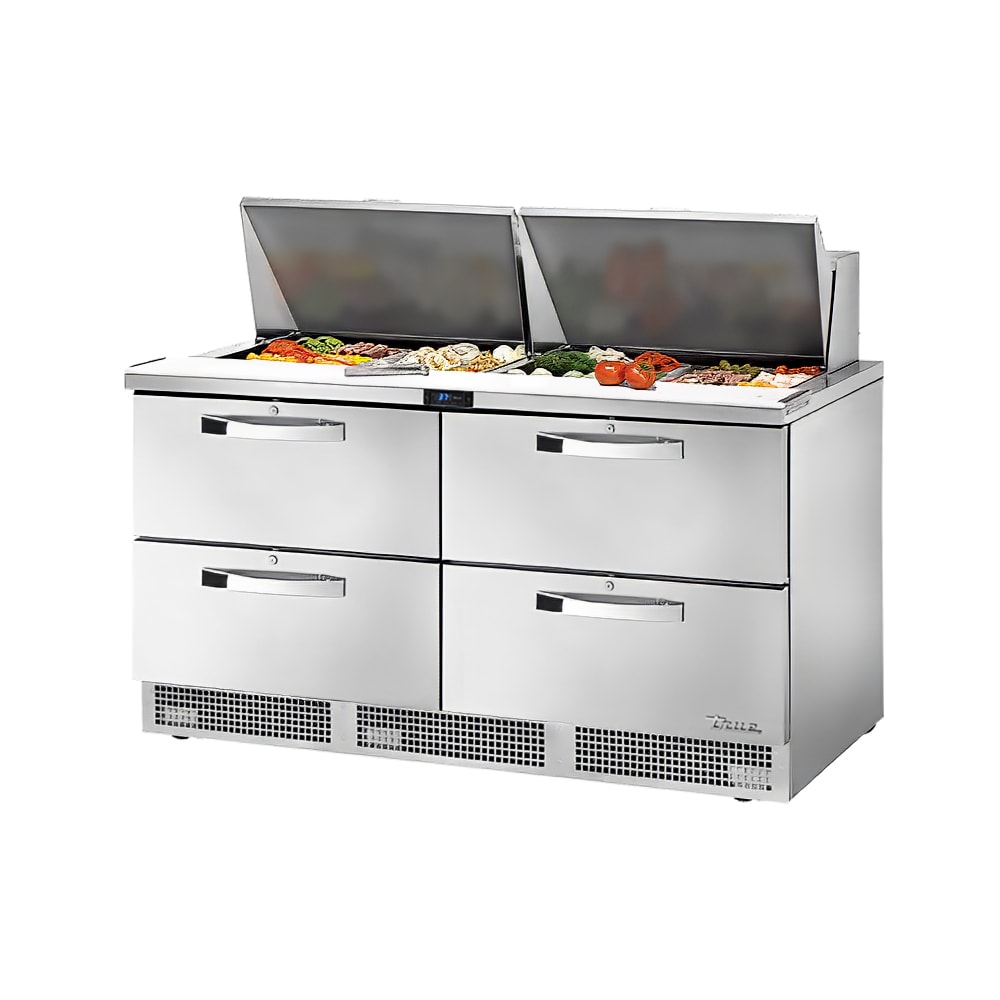 598-TFP6424MD4SPEC3 64" Spec Series® Sandwich/Salad Prep Table w/ Refrigerated Base, 115v