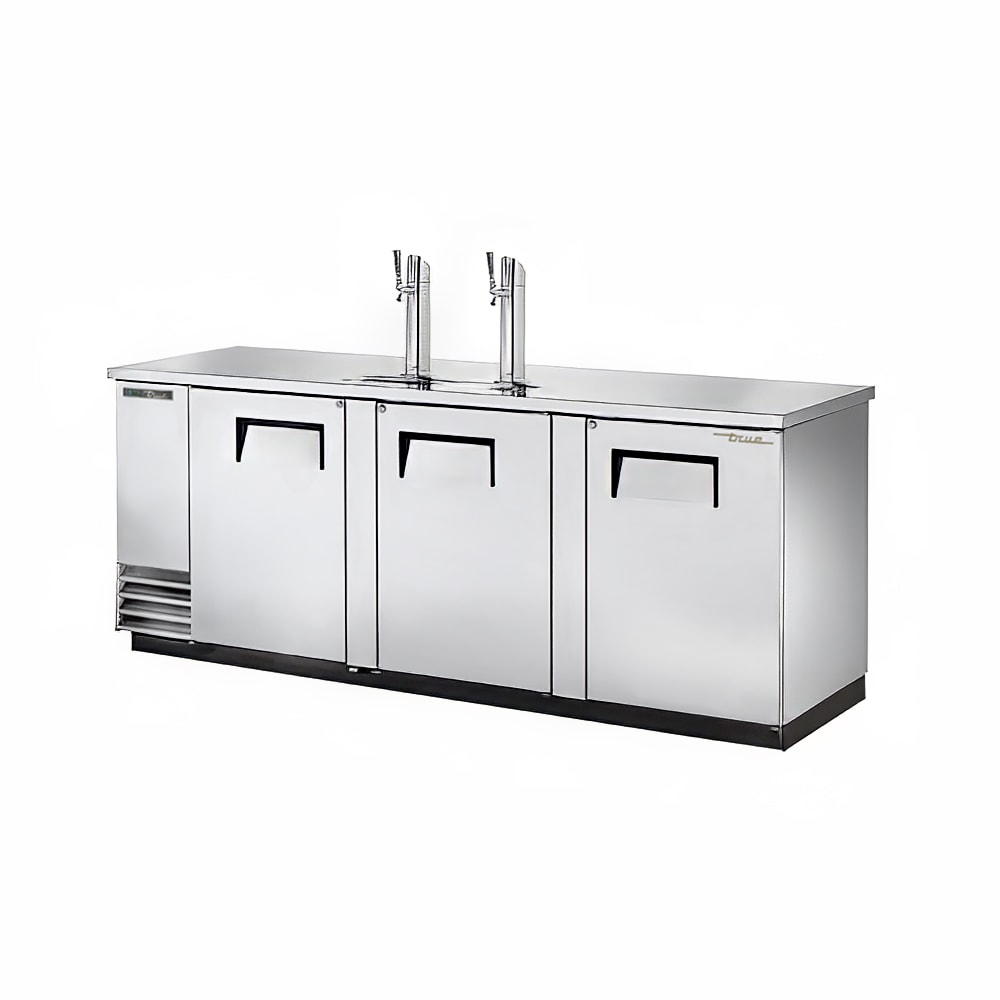 598-TDD4S 90" Kegerator Beer Dispenser w/ (4) Keg Capacity - (2) Columns, Stainless, 115v