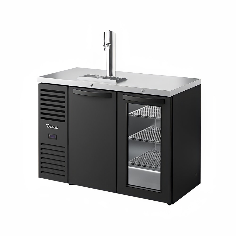 598-TDR48RISZ1LBSG1 48" Kegerator Beer Dispenser w/ (1) Keg Capacity - (1) Column, Black, 11...