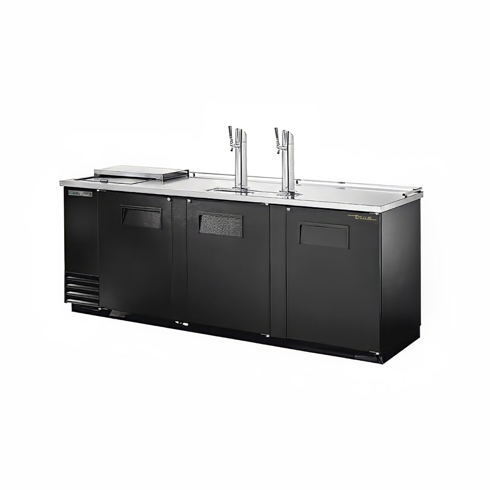 598-TDD4CT 90" Kegerator Beer Dispenser w/ 4 Keg Capacity - 2 Columns, Black, 115v