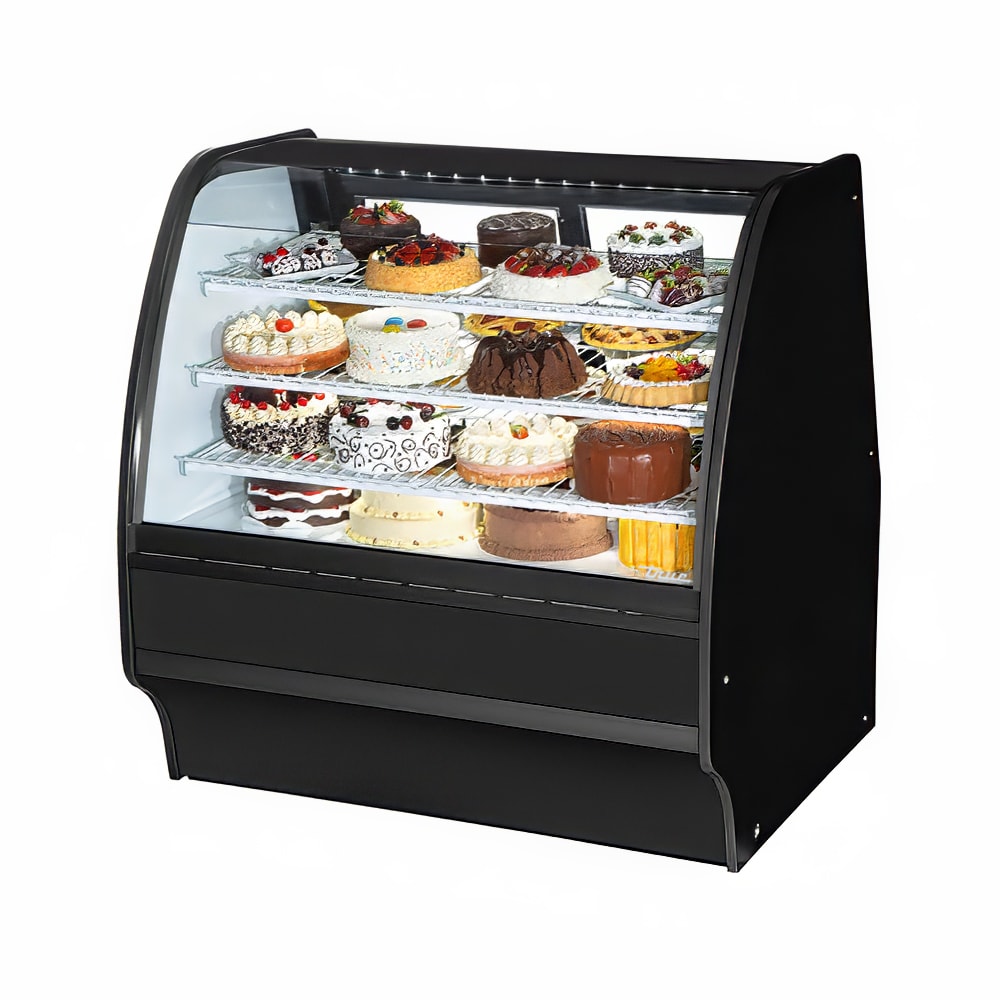 598-TGMR48SCSCBW 48 1/4" Full Service Bakery Case w/ Curved Glass - (4) Levels, 115v