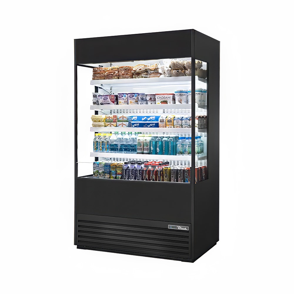 598-TOAM48GSHCNSL01 48" Vertical Open Air Cooler w/ (5) Levels, Black, 208-230v