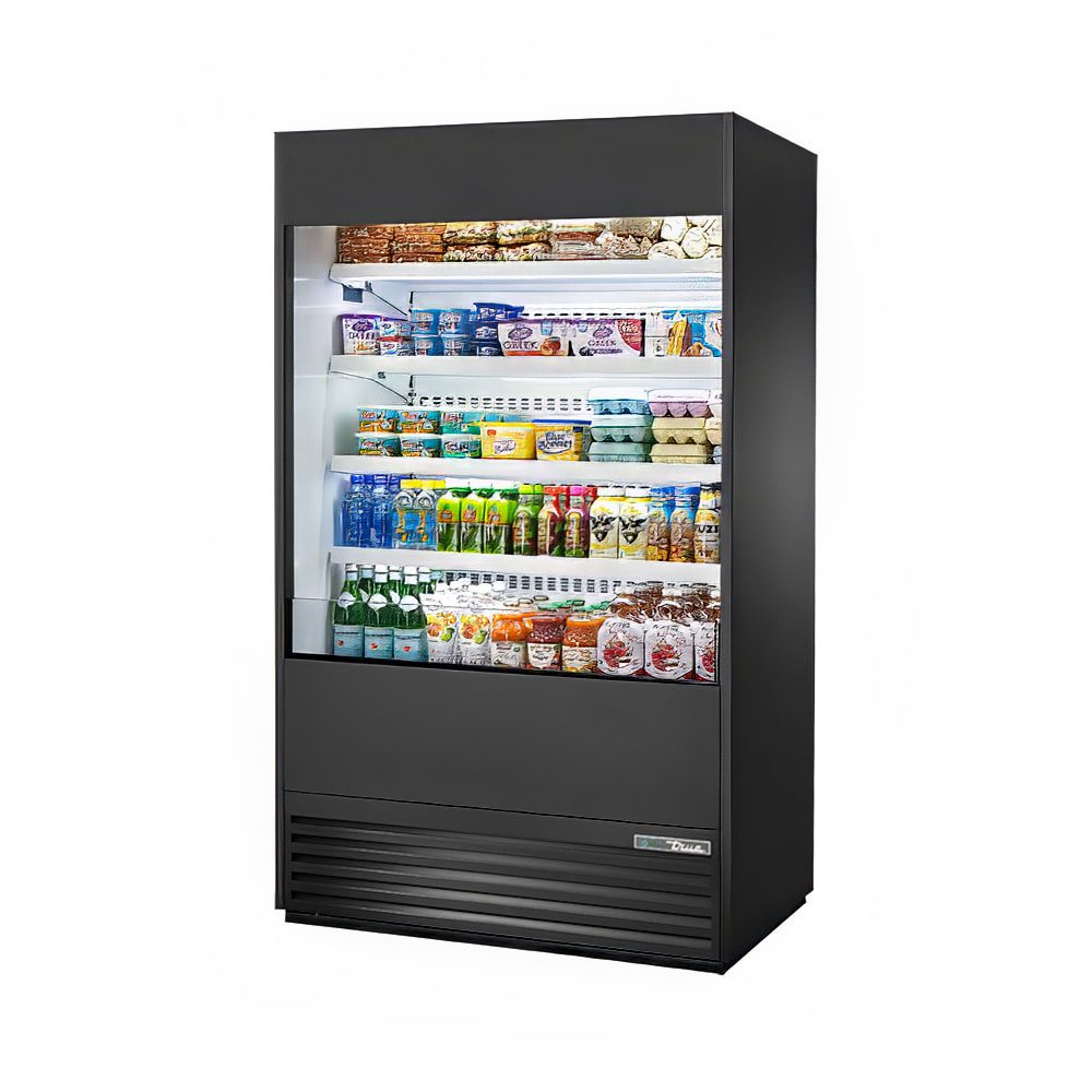 598-TOAM48HCNSL01 48" Vertical Open Air Cooler w/ (5) Levels, Black, 208-230v