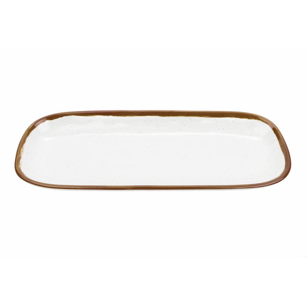 284-CS146RM 14" x 5 1/2" Rectangular Rustic Mill™ Platter - Melamine, Rustic Mill