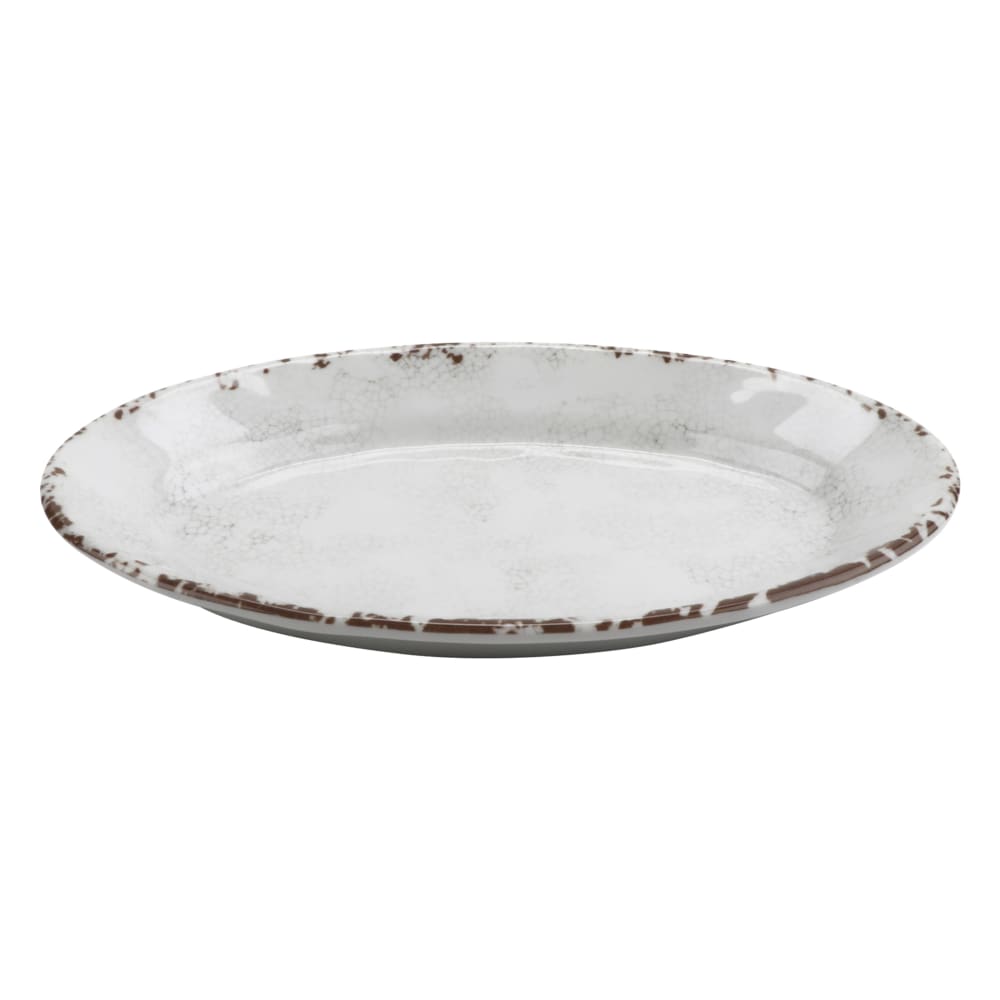 284-OP911FM 9 1/4" x 6 1/4" Oval French Mill™ Platter - Melamine, White