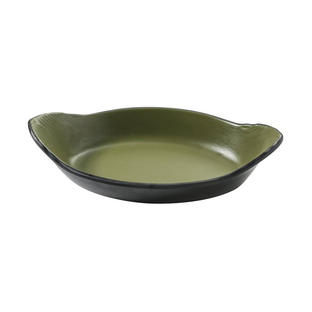 614-BM608GR Oval, Rarebit, 8 3/4" x 5", Melamine, Green