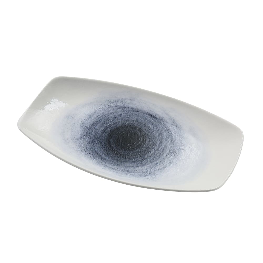 614-UN214 Rectangular Universe Plate - 14 1/4" x 8 1/4", China, Blue
