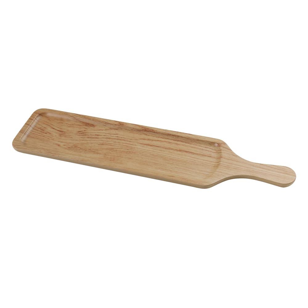 614-WD2427 Rectangular Wooden Tray II Serving Board - 27 1/2" x 5 1/2", Melamine, Golde...