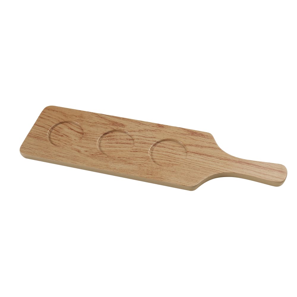 614-WD2717 Rectangular Wooden Tray II Serving Board - 17" x 4 3/4", Melamine, Golden Oa...