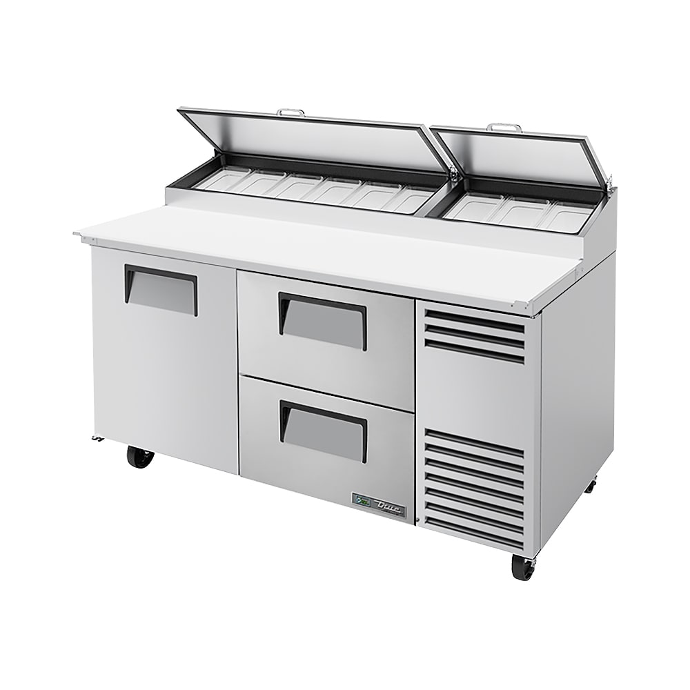598-TPPAT67D2HCRGT 67" TPPAT Series Pizza Prep Table w/ Refrigerated Base, 115v