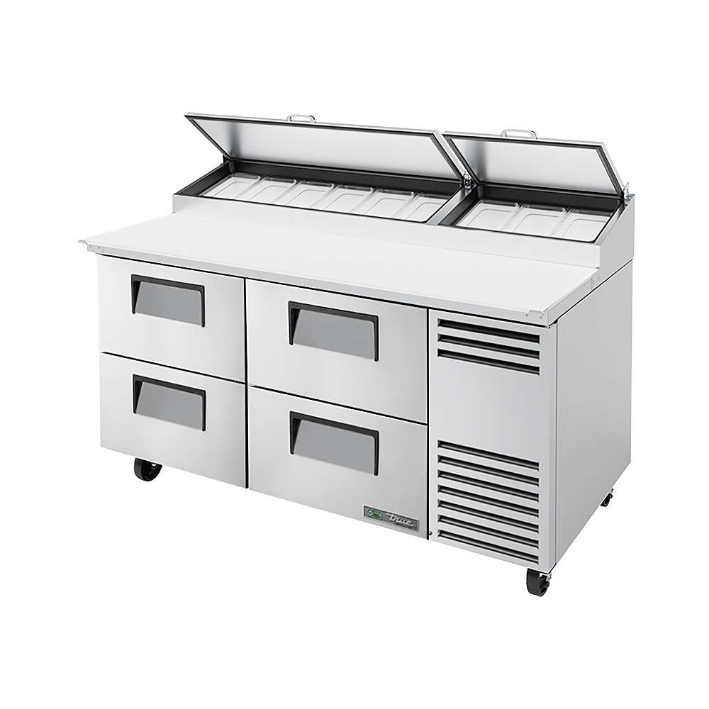 598-TPPAT67D4HC 67" TPPAT Series Pizza Prep Table w/ Refrigerated Base, 115v