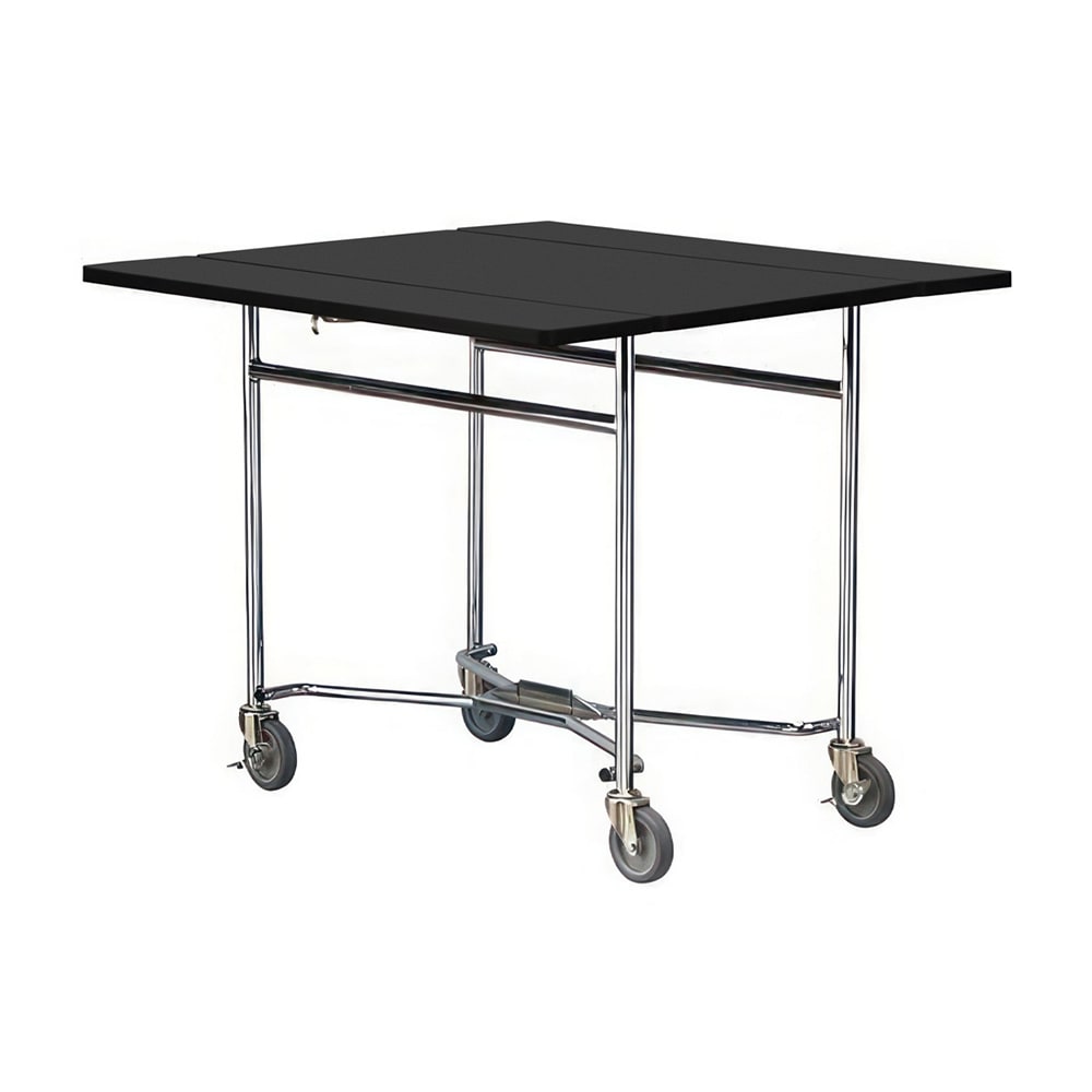 121-413BLK 36" Square Table Room Service Cart, Black