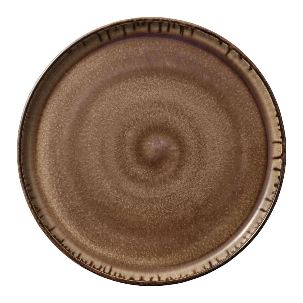 192-801182741000101 10 1/2" Round Perfect Match Flat Plate - Porcelain, Oyster
