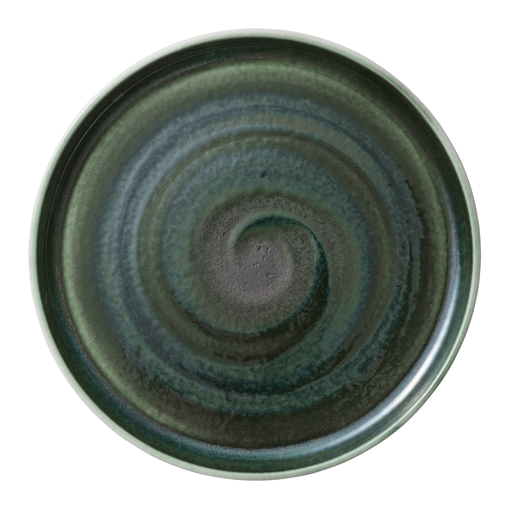 192-801182741000103 10 1/2" Round Perfect Match Flat Plate - Porcelain, Avocado