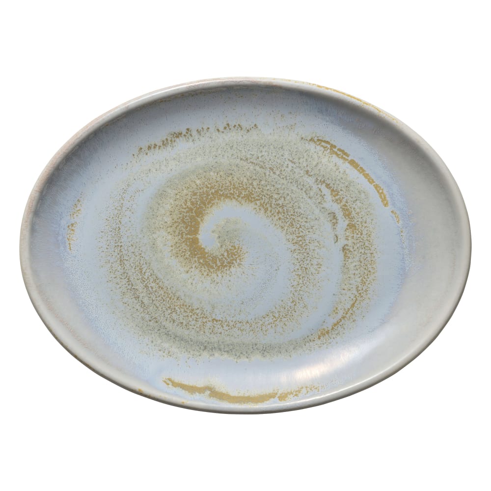 192-801222541000100 10" x 7 1/2" Oval Perfect Match Coupe Platter - Porcelain, Breeze