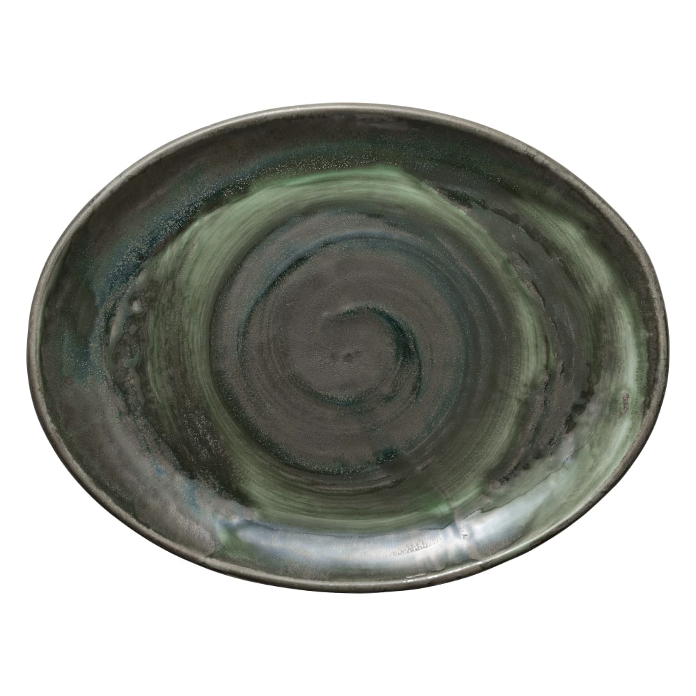 192-801223141000103 12 1/8" x 9 3/8" Oval Perfect Match Coupe Platter - Porcelain, Avoc...