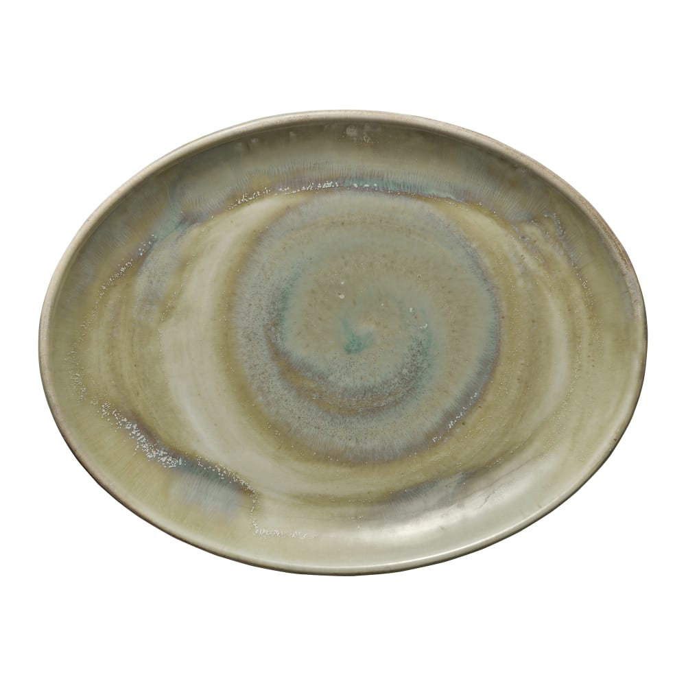 192-801223141000104 12 1/8" x 9 3/8" Oval Perfect Match Coupe Platter - Porcelain, Thym...