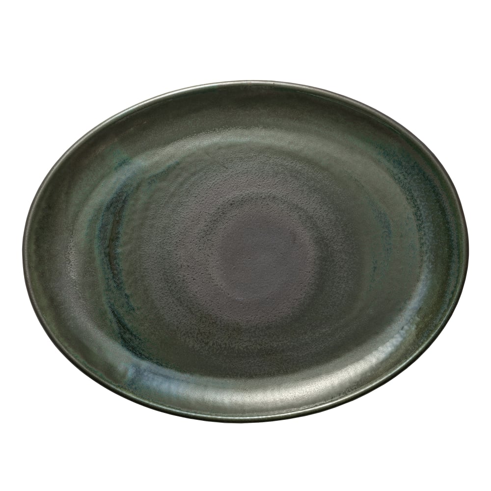 192-801223641000103 14 1/4" x 11" Oval Perfect Match Platter - Porcelain, Avocado