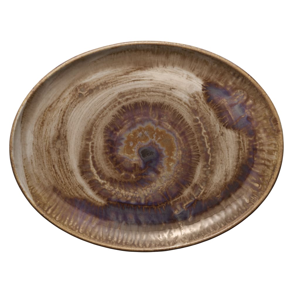 192-801223641000101 14 1/4" x 11" Oval Perfect Match Platter - Porcelain, Oyster
