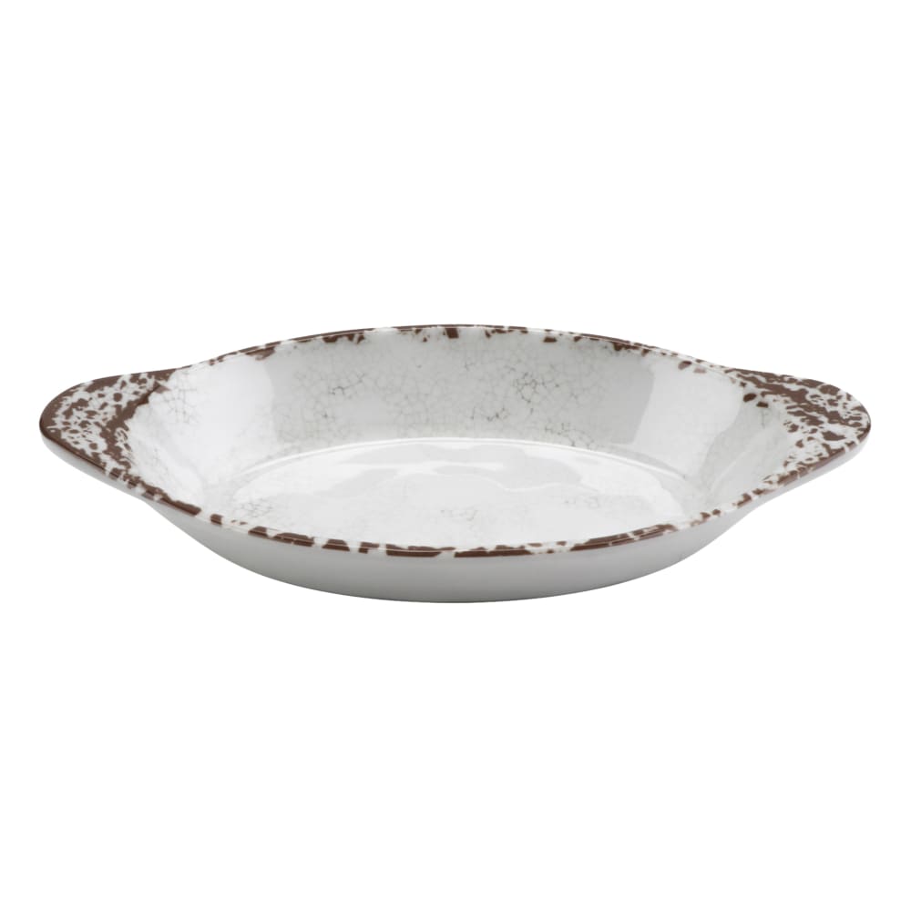 284-SD08FM Oval Side Dish, 8 1/2" x 4 1/2", Melamine, French Mill