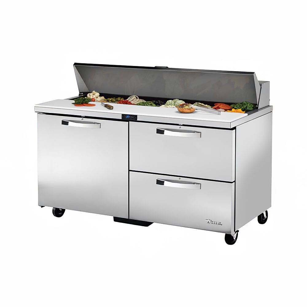 598-TSSU6016D2ADAHC3 60" Spec Series® Sandwich/Salad Prep Table w/ Refrigerated Base, 115v