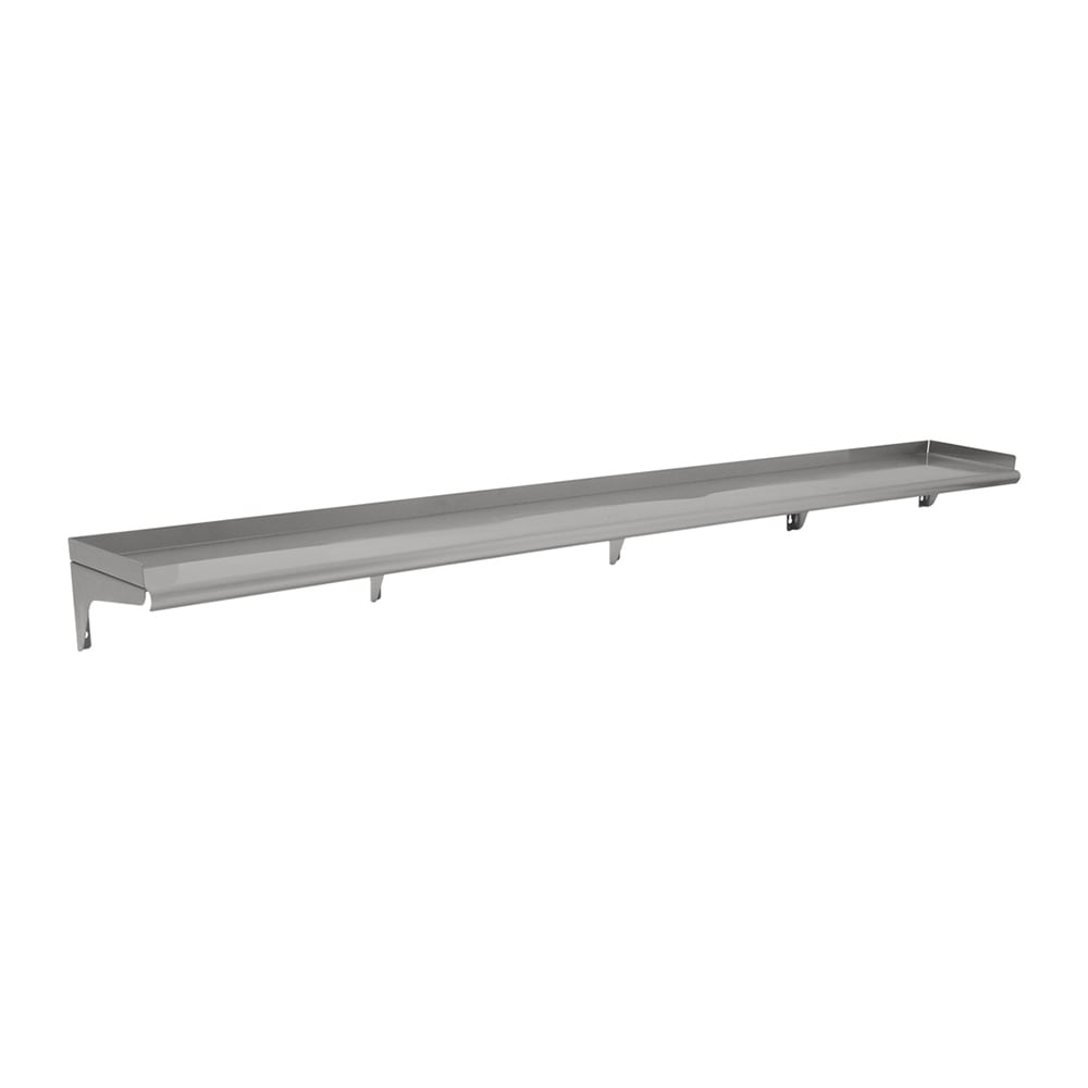 241-WS1296164 Solid Wall Mounted Shelf, 96"W x 12"D, Stainless