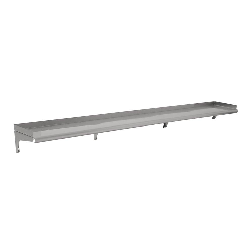241-WS1284164 Solid Wall Mounted Shelf, 84"W x 12"D, Stainless