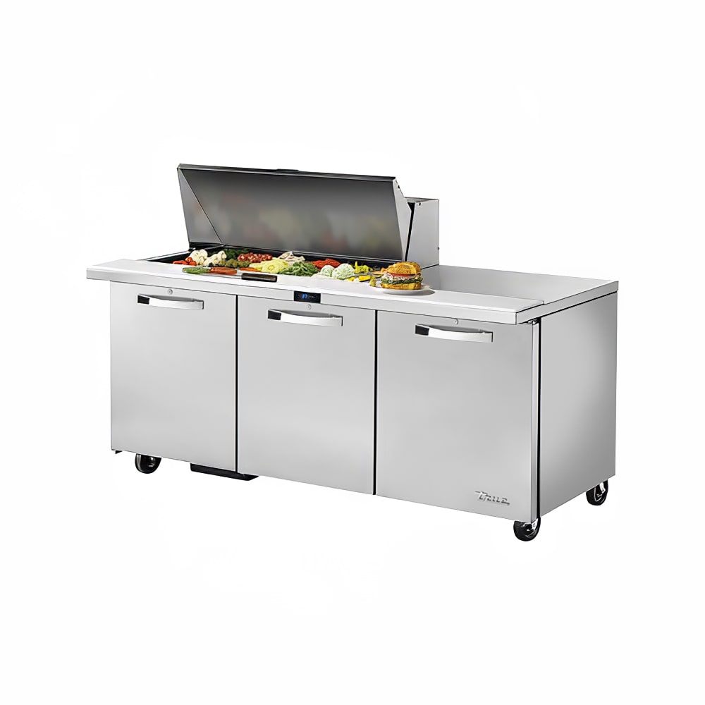 598-TSSU7218MBADAHC3 72" Spec Series® Mega Top Sandwich/Salad Prep Table w/ Refrigerated Bas...